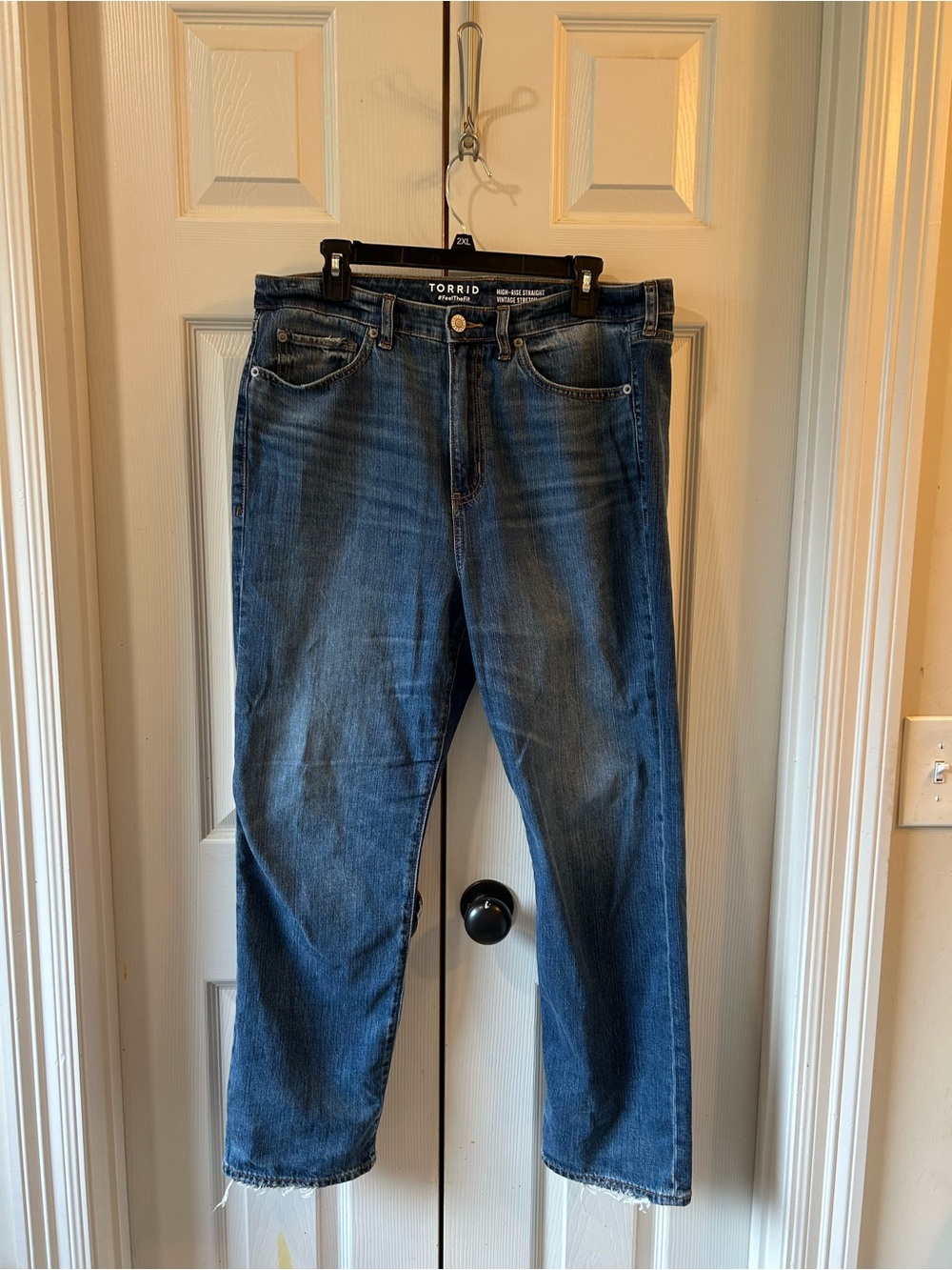 Torrid Distressed Blue Denim Jeans - Classic Straight Leg size 12s